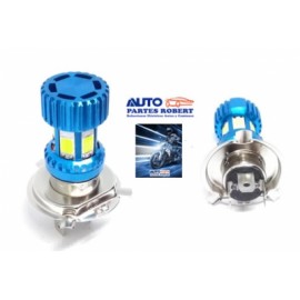 FOCO LED H4 6 CARAS DE ILUMINACION IDEAL PARA MOTOCICLETA O AUTOS COMPACTOS LED COB ALTA ILUMINACION OEM. LED COB