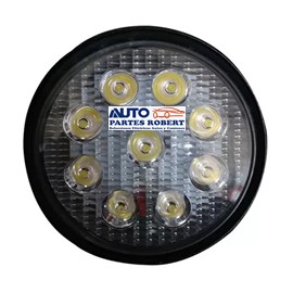 FARO LED REDONDO 9 LED TIPO REVERCERO CON DOBLE FUNCION FIJO Y ESTROBO 2000 LUMEN OEM.