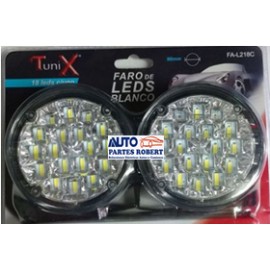 FAROS LED REDONDO CHICO 18 LED CIRCUNFERENCIA 3 PULGADAS COLOR BLANCO EXCELENTE ILUMINACION OEM. FAL218C