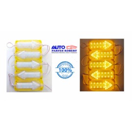 FLECHA LED 22 FOCOS COLOR AMBAR IDEAL PARA CARROCERIAS DE CAMION 12V A 24V EXCELENTE ILUMINACION NOT OEM.